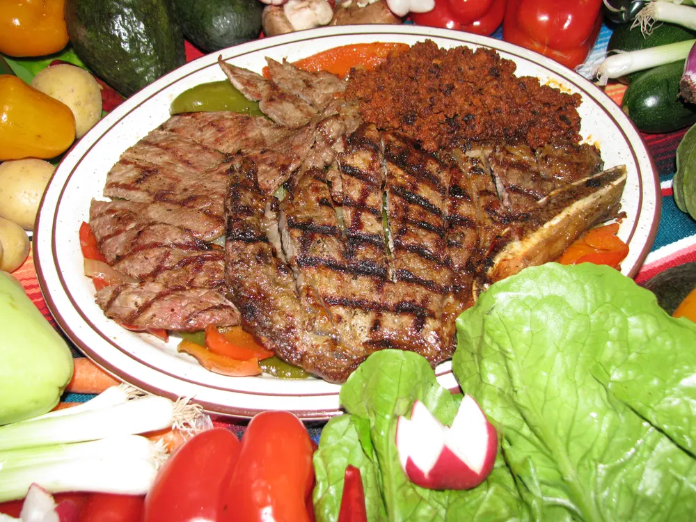 Grilled steak with Mexican rice